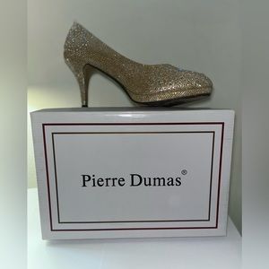 Platinum gold heels by Pierre Dumas